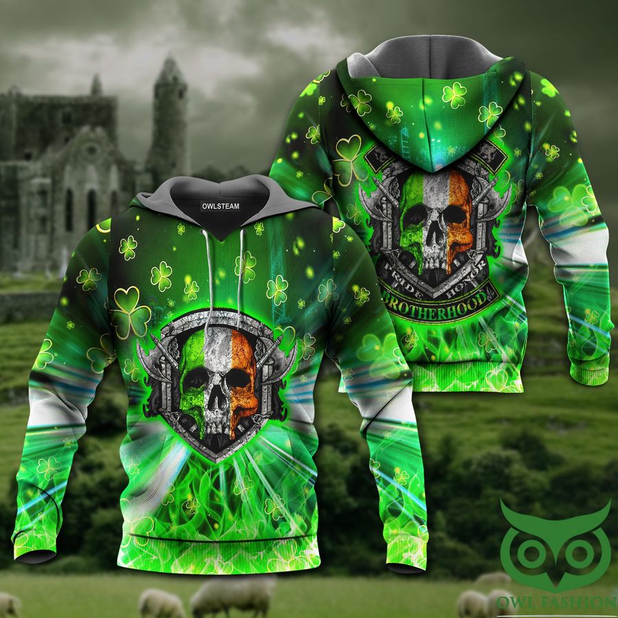 FQlqLM6X 18 Saint Patrick Irish ride honor brotherhood Hoodie