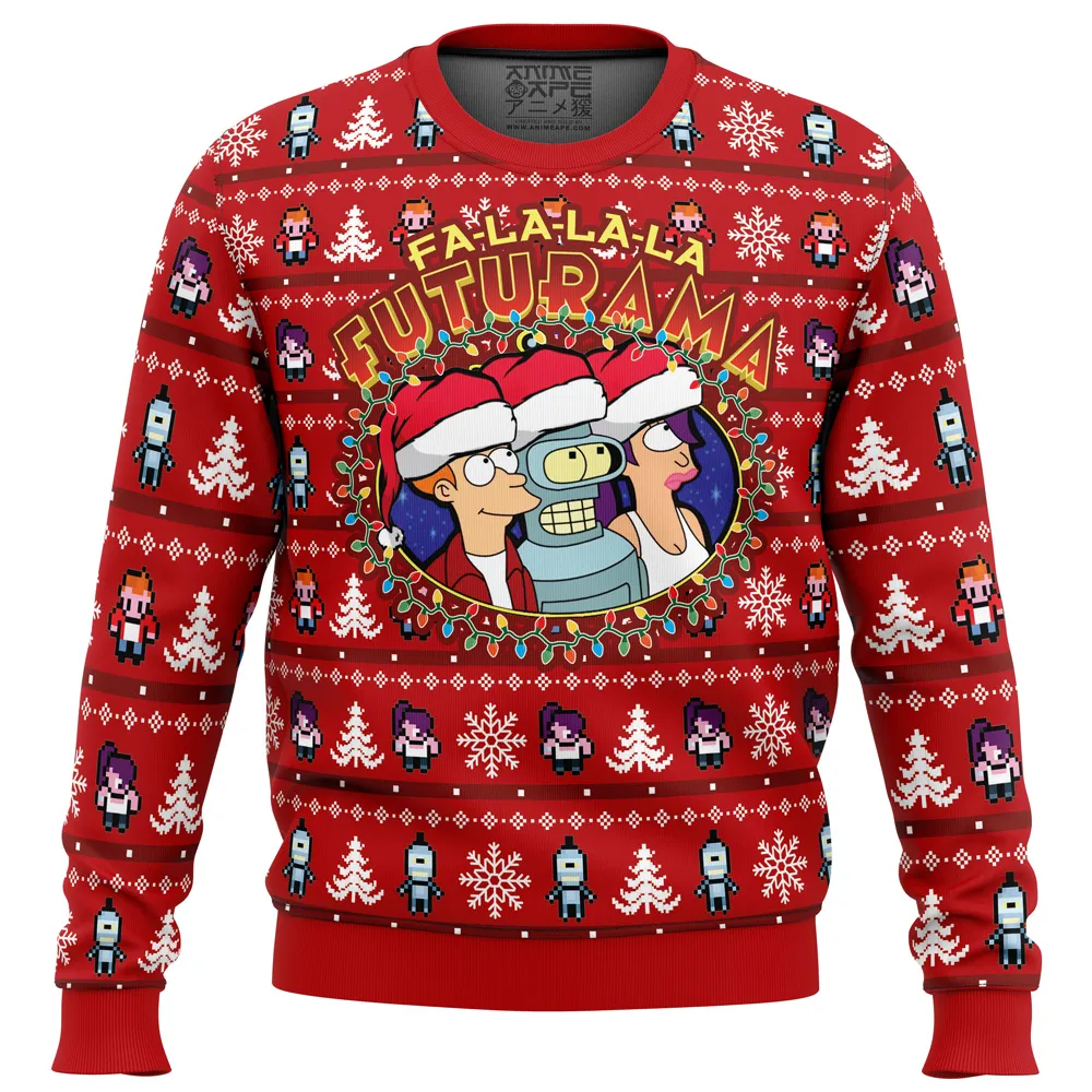 Fa La La La Futurama men sweatshirt FRONT mockup