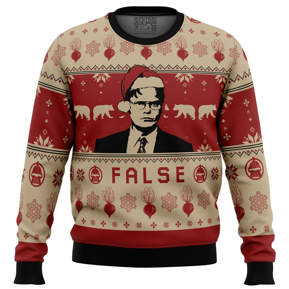 False The Office Ugly Christmas Sweater FRONT mockup