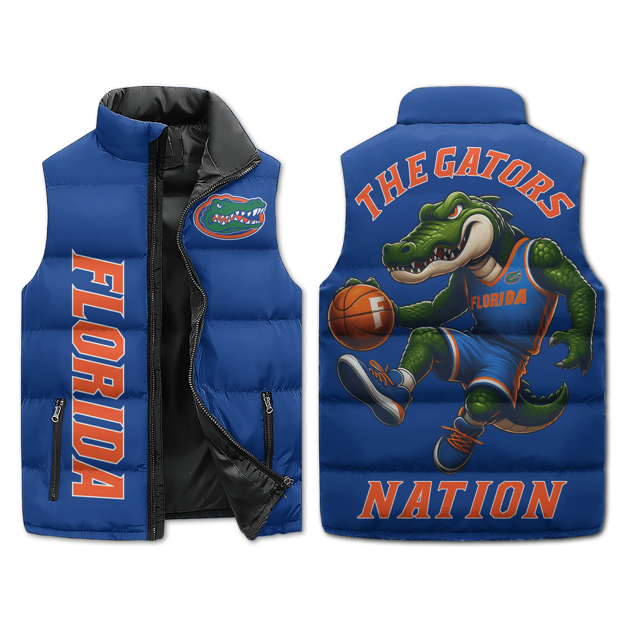 Florida Basketball Puffer Sleeveless Jacket The Gators Nation2B1 ySroH