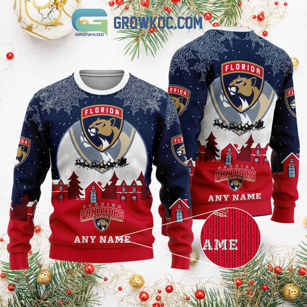 Florida Panthers NHL Merry Christmas Personalized Ugly Sweater2B1 Sy4qB