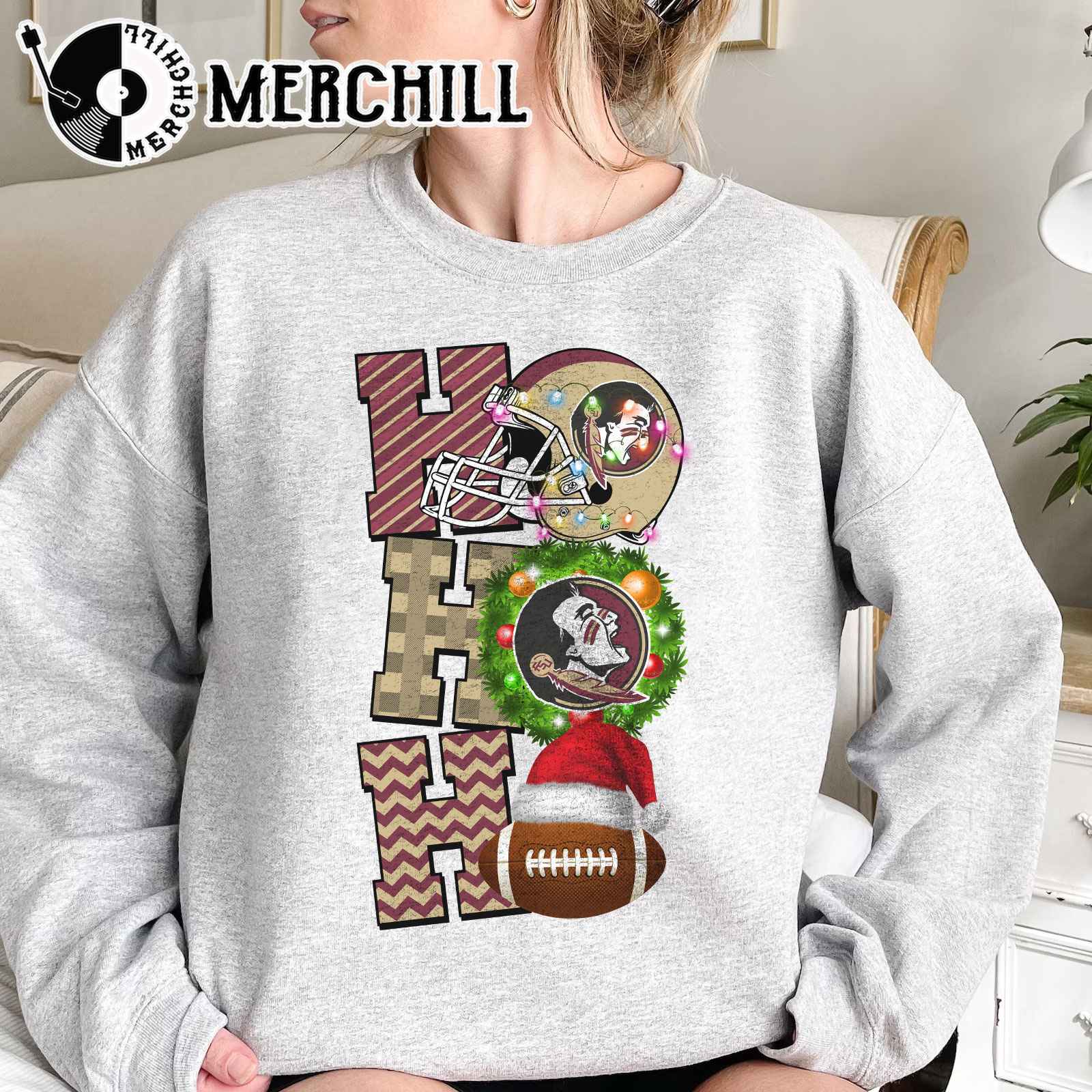 Florida State Seminoles Football Christmas Sweatshirt Christmas Game Day Shirt 3