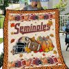 Florida State Seminoles NCAA Football Welcome Fall Pumpkin Halloween Fleece Blanket Quilt2B1 JZzZN