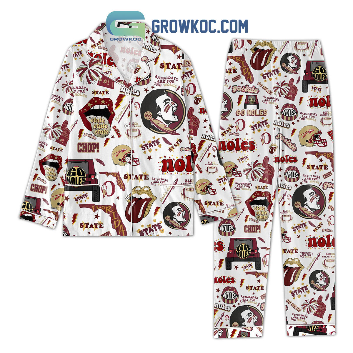 Florida State Seminoles Saturdays Are For The Noles Pajamas Set2B1 HpztL