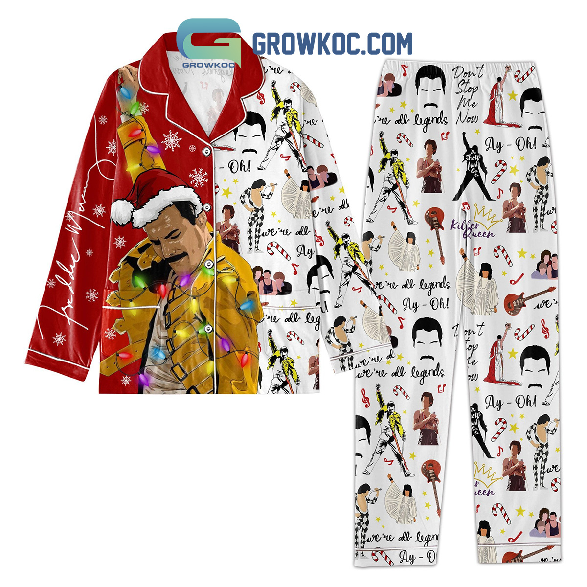 Freddie Mercury Dont Stop Me Now Pajamas Set2B1 vQKmi