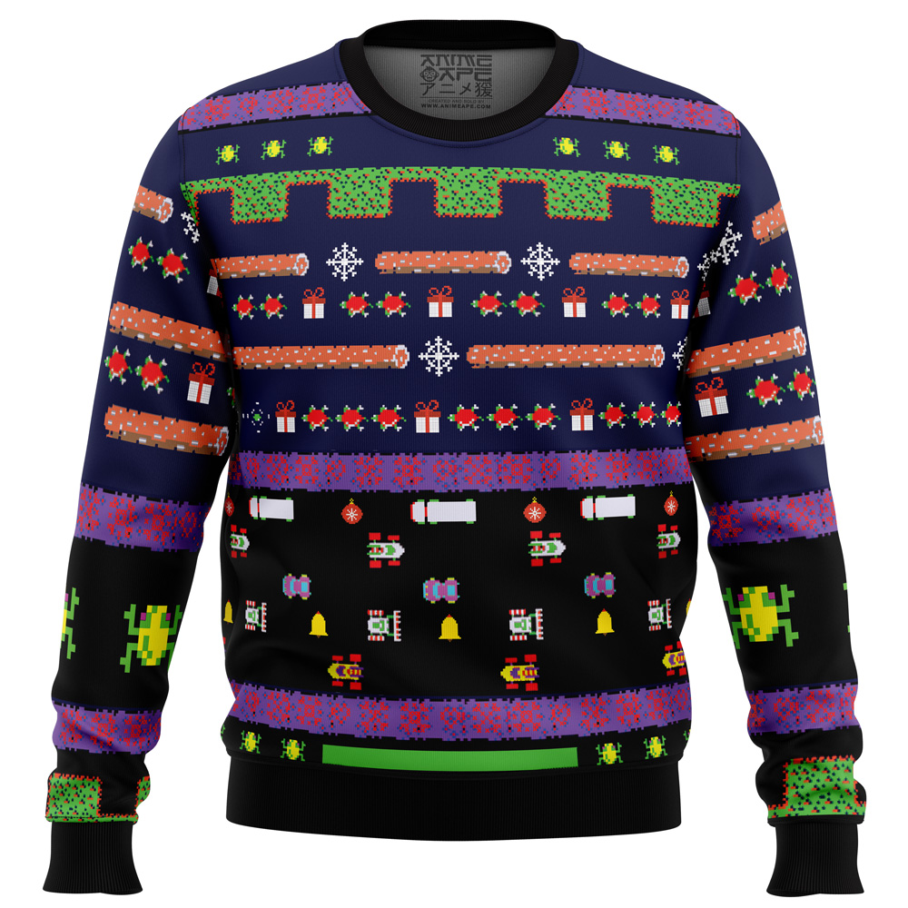 Frogger PC Ugly Christmas Sweater FRONT mockup