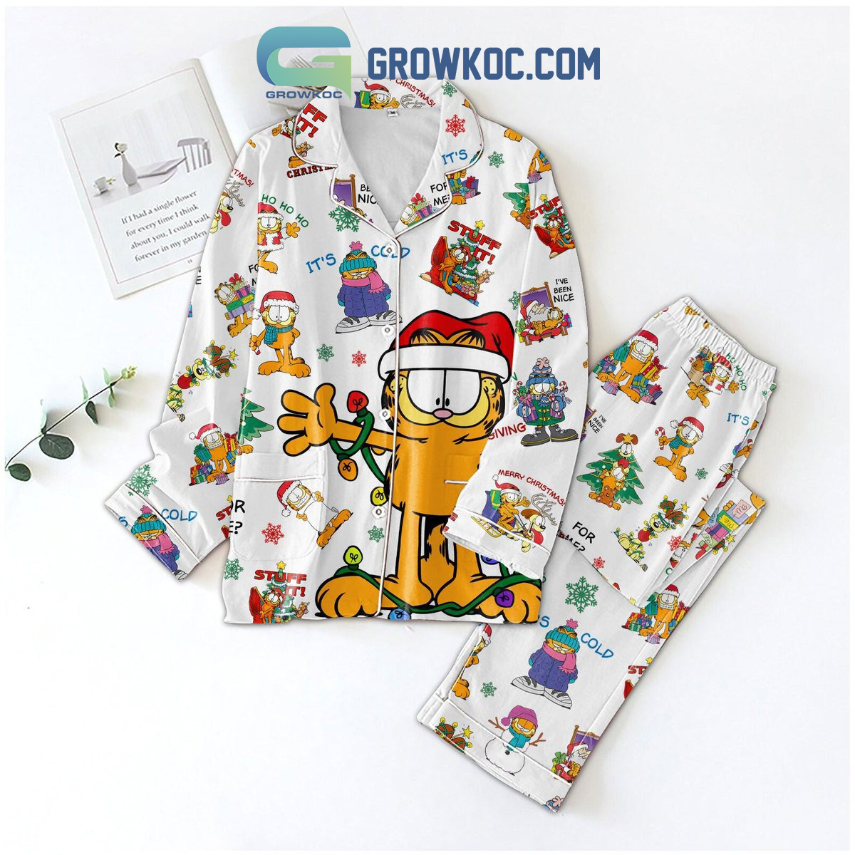 Garfiled Merry Christmas Pajamas Set2B1 gJiLq