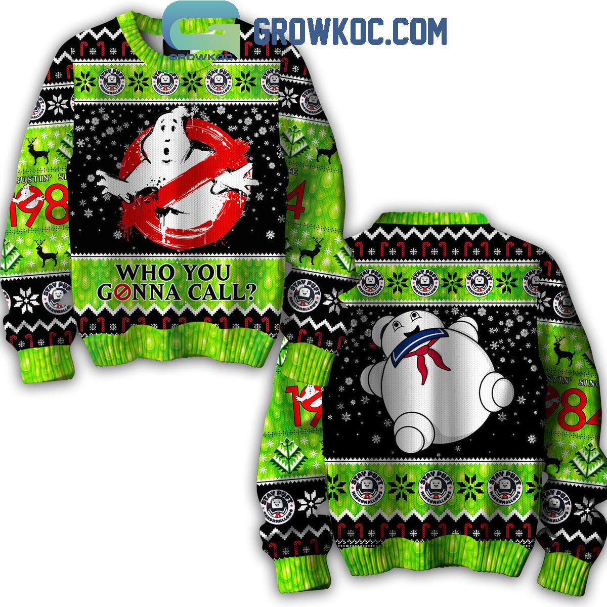 Ghostbusters Who You Gonna Call Ugly Sweater 1 W8c2r