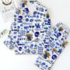 Go Big Blue Kentuckey Wild Cat White Pijamas Set bbc122 0