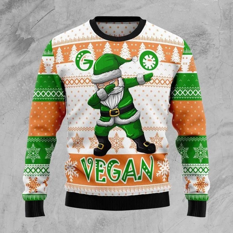 Go Vegan Ugly Christmas Sweater Ugly Christmas Sweater For Men Women Custom Ugly Christmas Sweater Christmas Gift 1