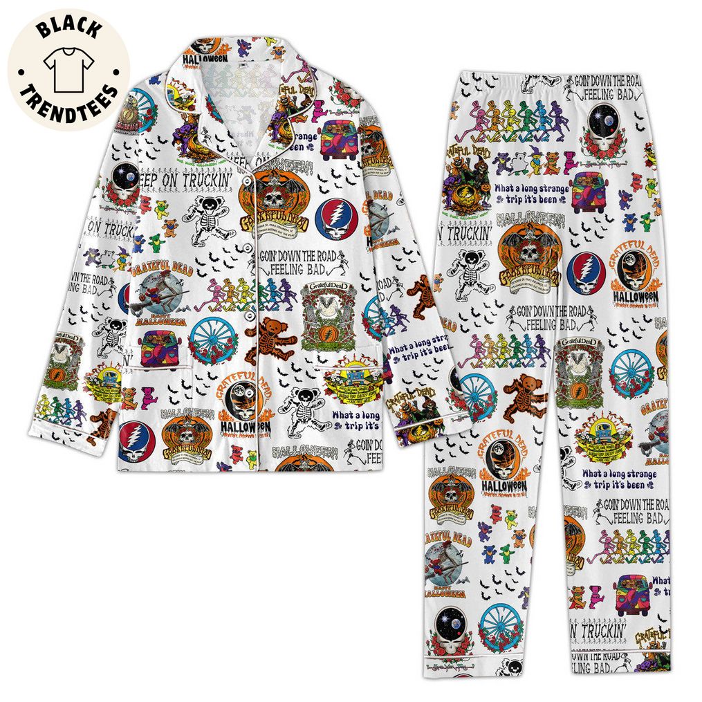 Grateful Dead Halloween Button Down Pijamas Set bdd111 0