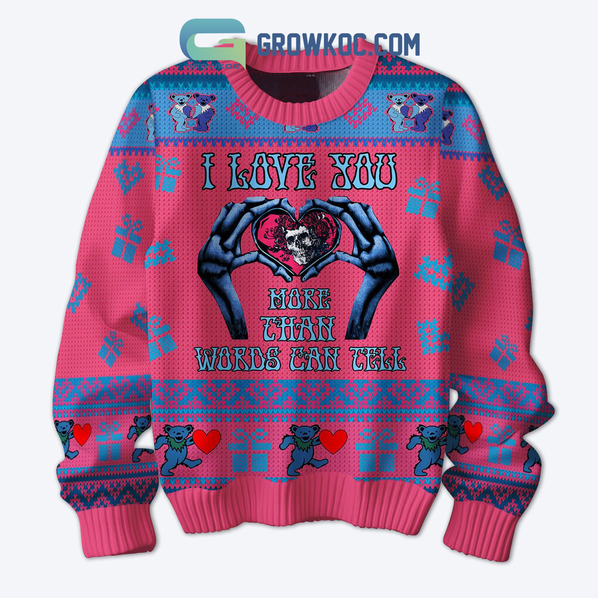 Grateful Dead Valentine Ugly Sweater2B1 xPaTl