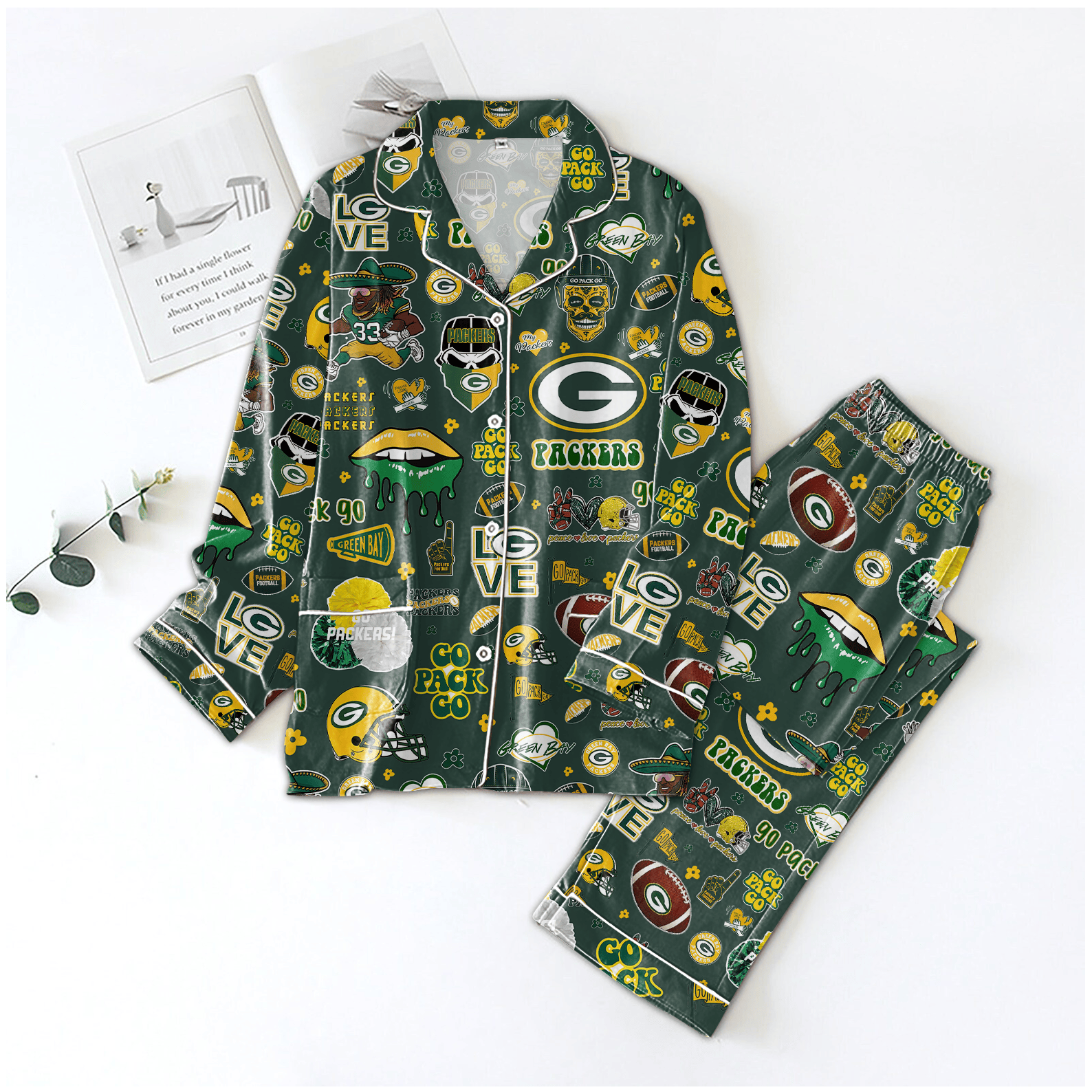 Green Bay Packers Icons Bundle Pajamas Set2B1 BY6CA