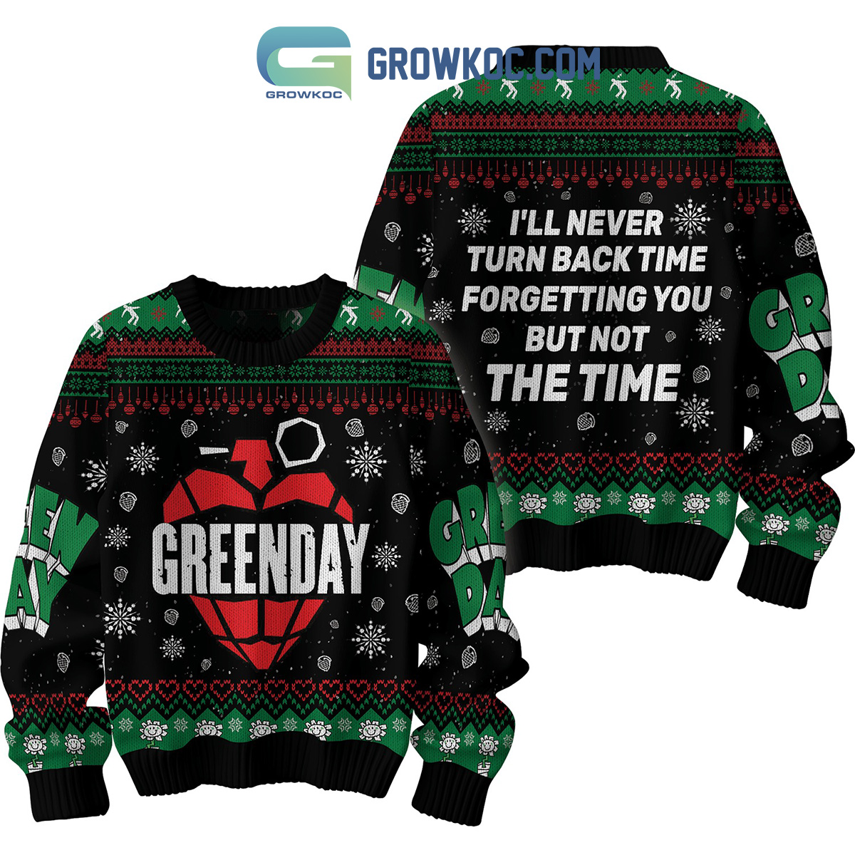 Greenday Not The Time Forgetting You Ugly Sweater2B1 wENth