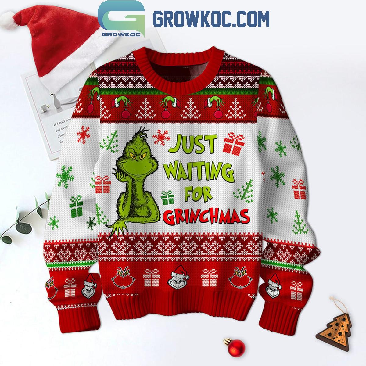 Grinch Est. 1957 Just Waiting For Christmas 2024 Ugly Sweater 1 TEYPv