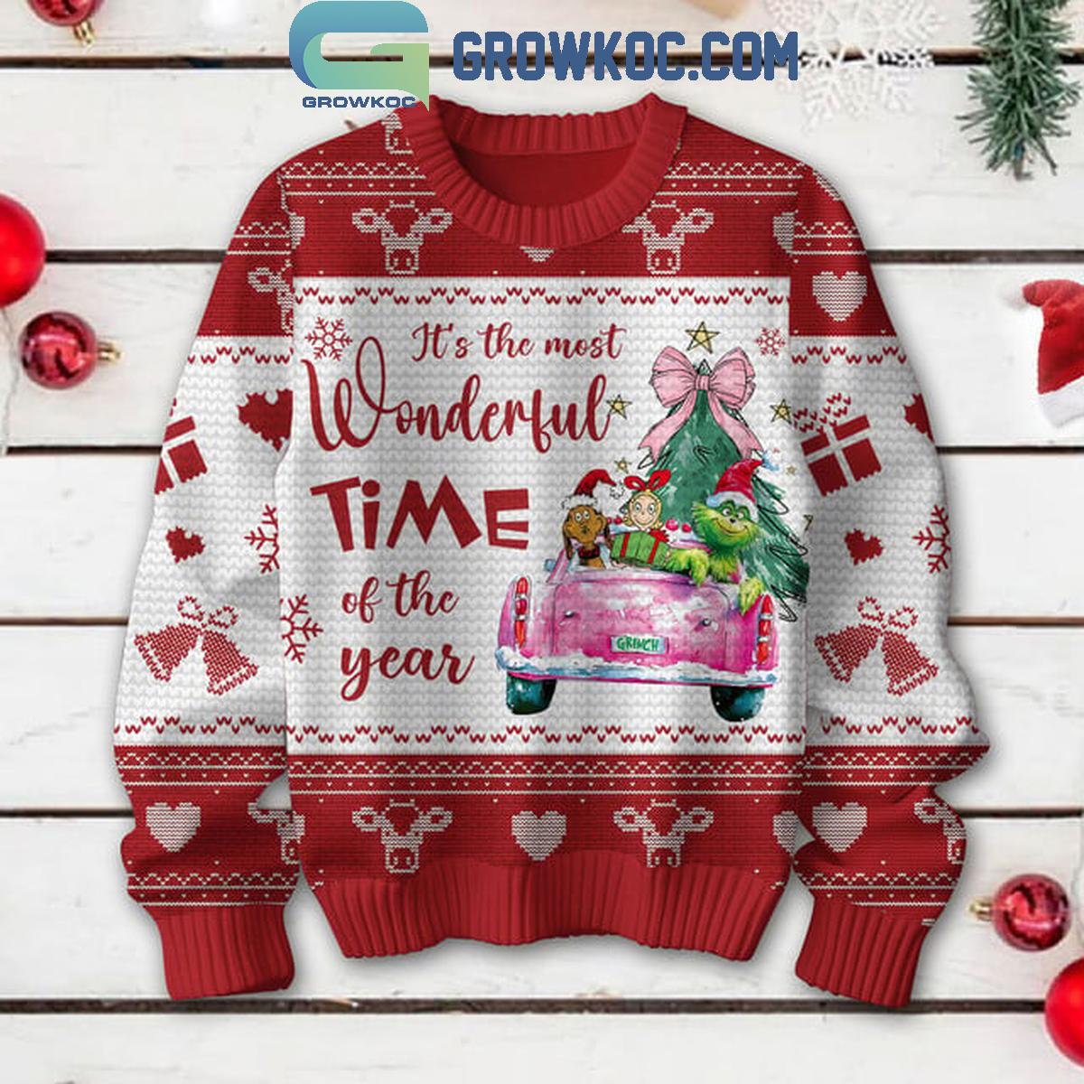 Grinch In Christmas ItE28099s The Most Wonderful Time Of The Year 2024 Ugly Sweater 1 puebn