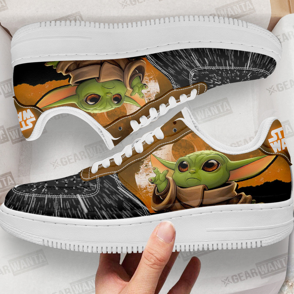 Grogu Baby Yoda Air Sneakers Custom Star Wars Shoes 1 GearWanta