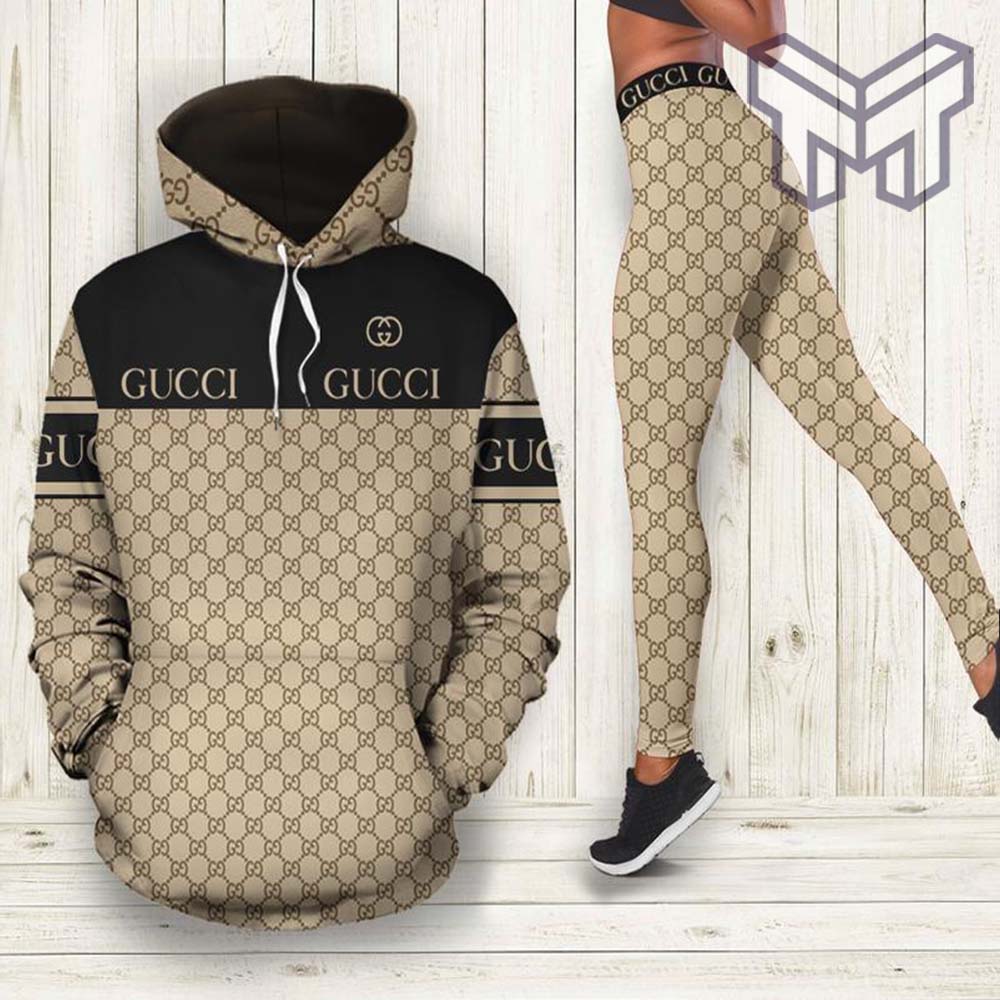 Gucci black brown hoodie leggings luxury brand clothing clothes outfit for women hot 2023