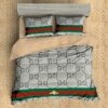 Gucci Grey Luxury Brand Bedding Set