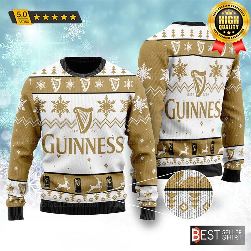 Guinness Beer Logos Deers 1759 Beer Lover Gifts Ugly Sweater 1