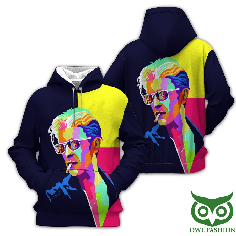 HAs1LYfy 2 The Chameleon of Rock David Bowie Bright Colors 3D Hoodie