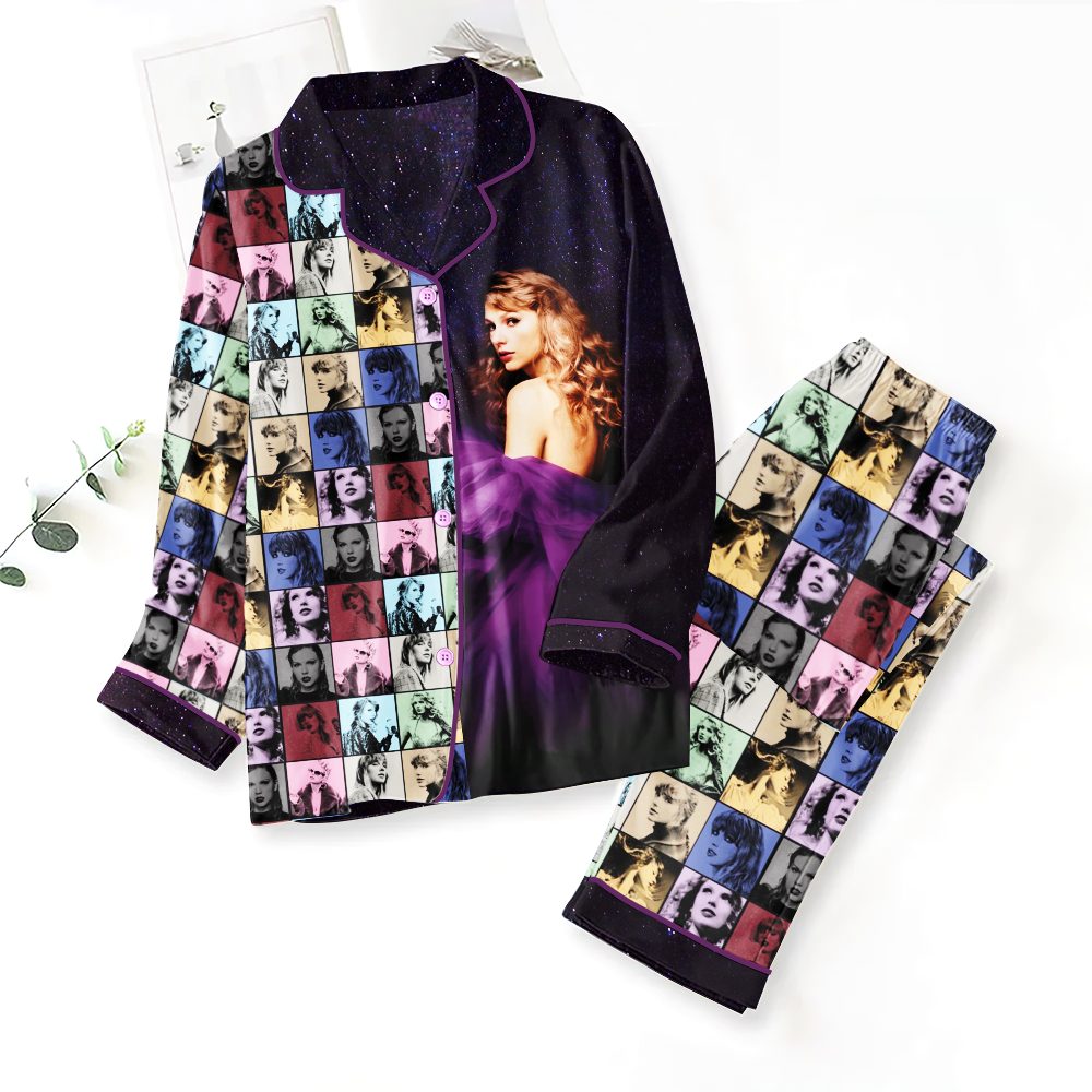 HOATT3751 Button Down Pajamas Set Taylor Swift 01 1