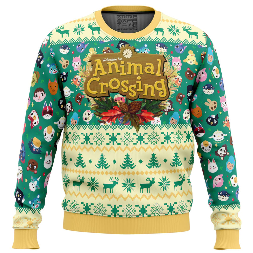 Happy Animal Villagers Animal Crossing men sweatshirt FRONT mockup