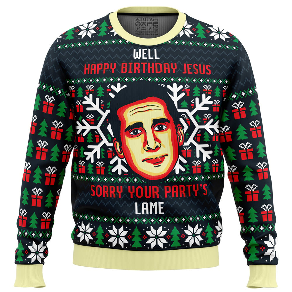 Happy Birthday Jesus Funny TO PC men sweatshirt FRONT mockup