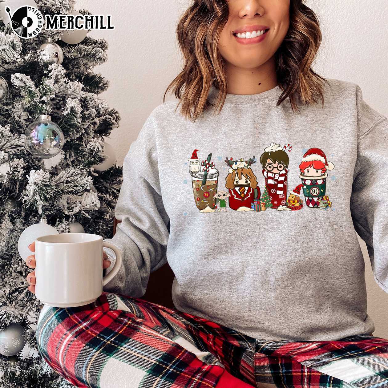 Harry Potter Christmas Sweater Harry Potter Christmas Coffee Sweatshirt Wizard Coffee