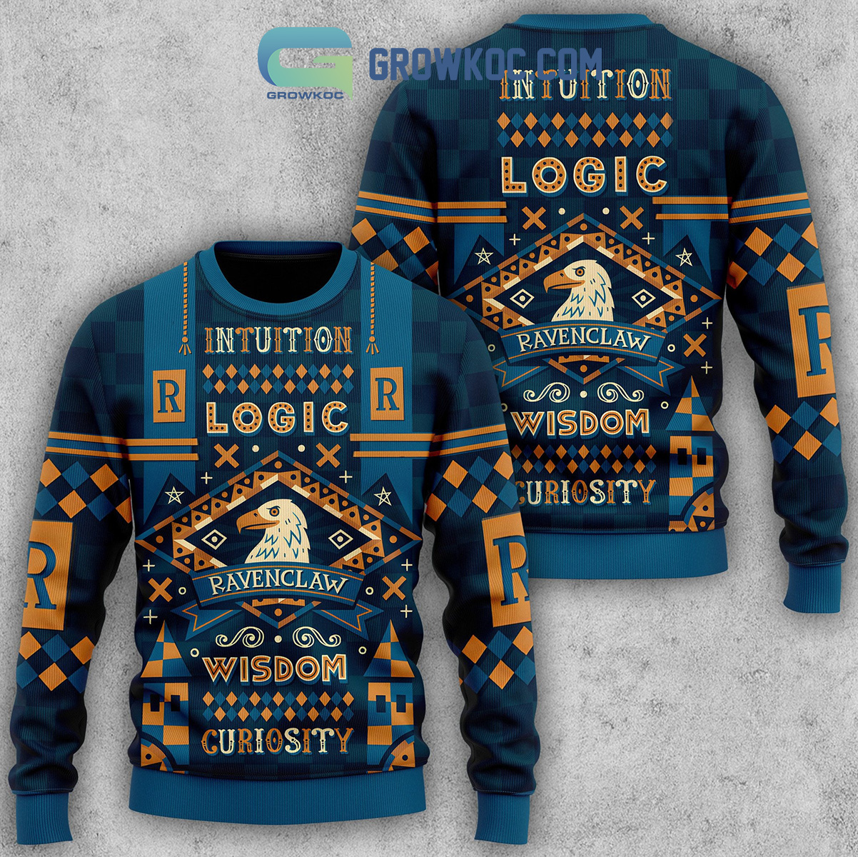 Harry Potter Intuition Logic Ravenclaw Wisdom Curiosity Christmas Ugly Sweater2B1 RXXKv