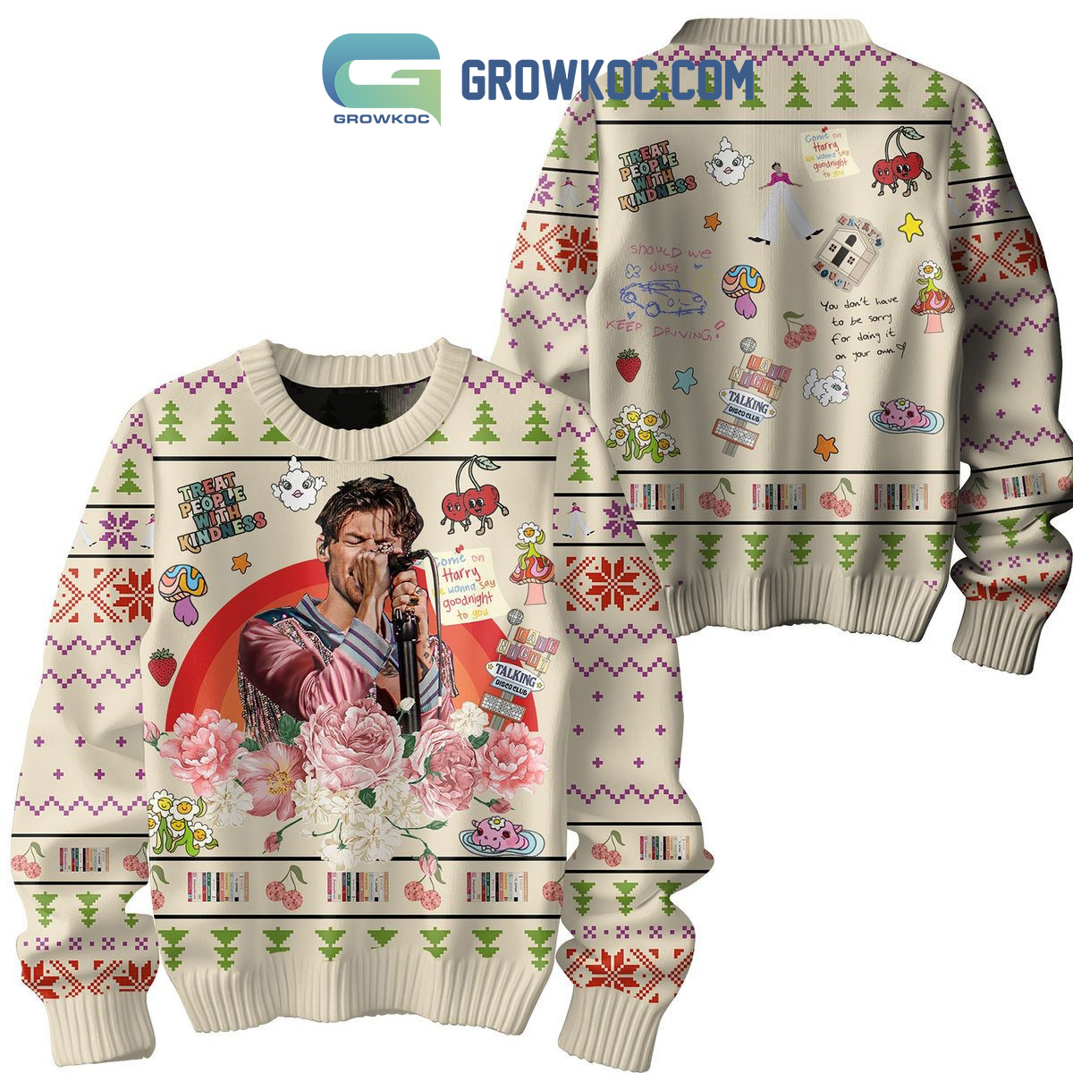 Harry Styles As It Was Goodnight Beige Version Ugly Sweater2B1 NLx8y