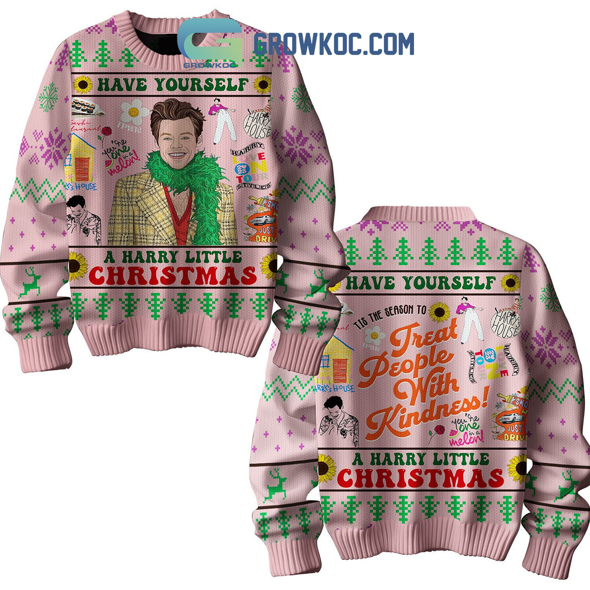 Harry Styles Have Yourself A Harry Little Christmas Ugly Sweater2B1 VmFP6