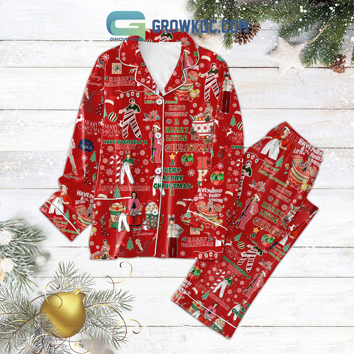 Harry Styles Little Christmas Pajamas Set2B1 8ZC4H