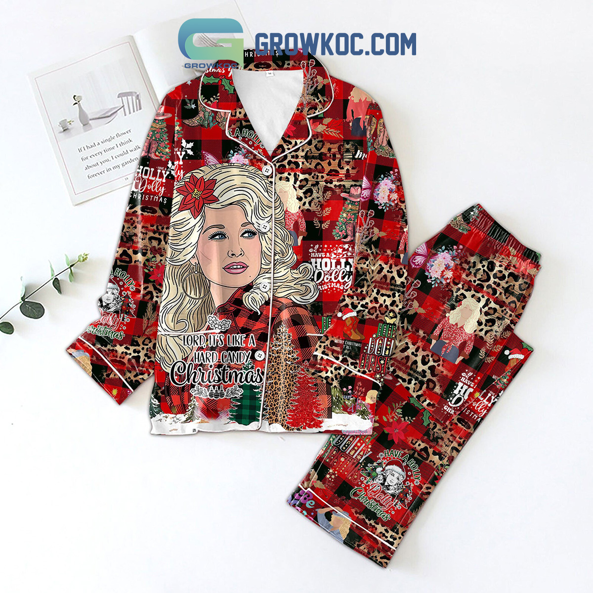 Have A Holly Dolly Christmas Pajamas Set2B1 hkklp