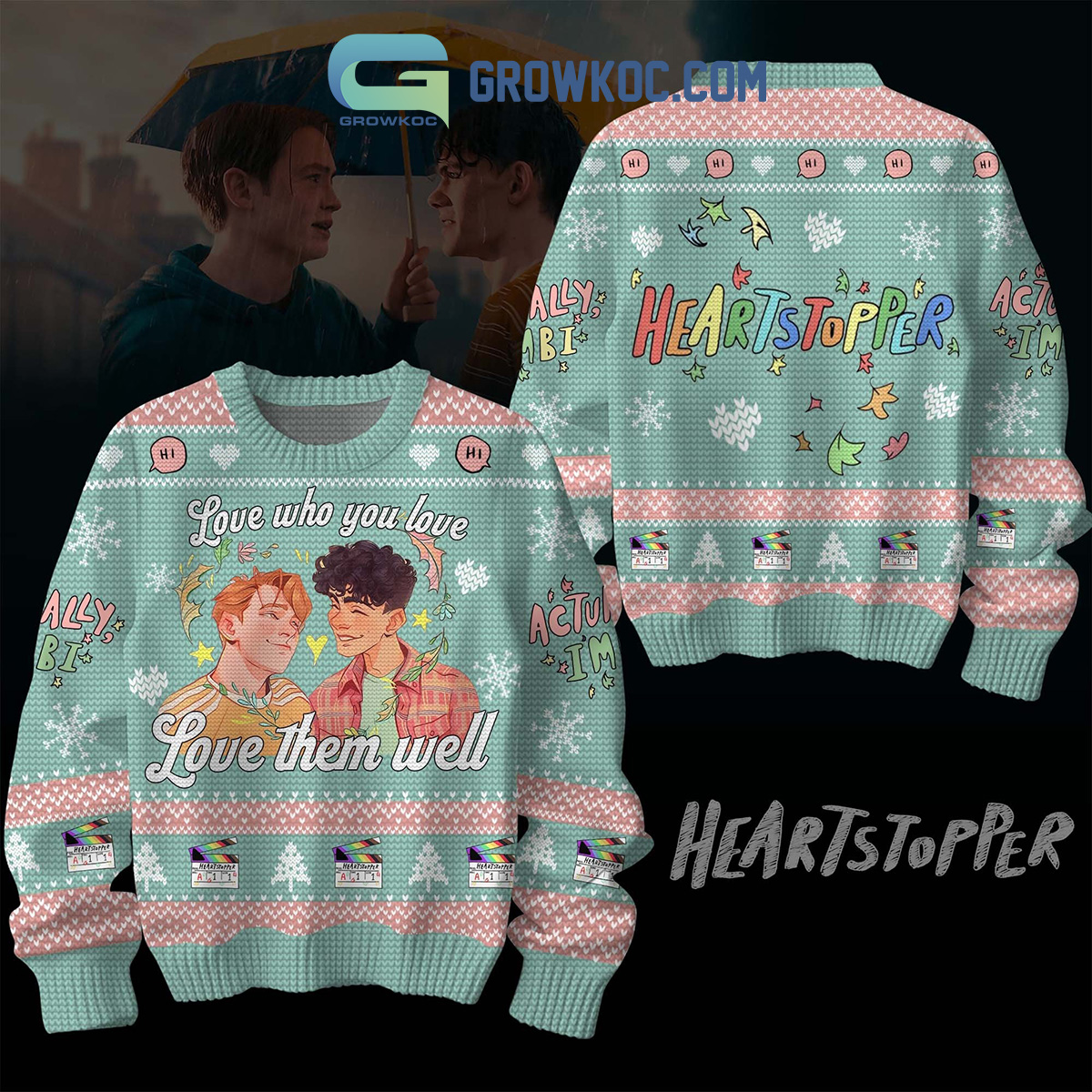 Heartstopper Love Them Well Christmas Ugly Sweater2B1 YzY0Y