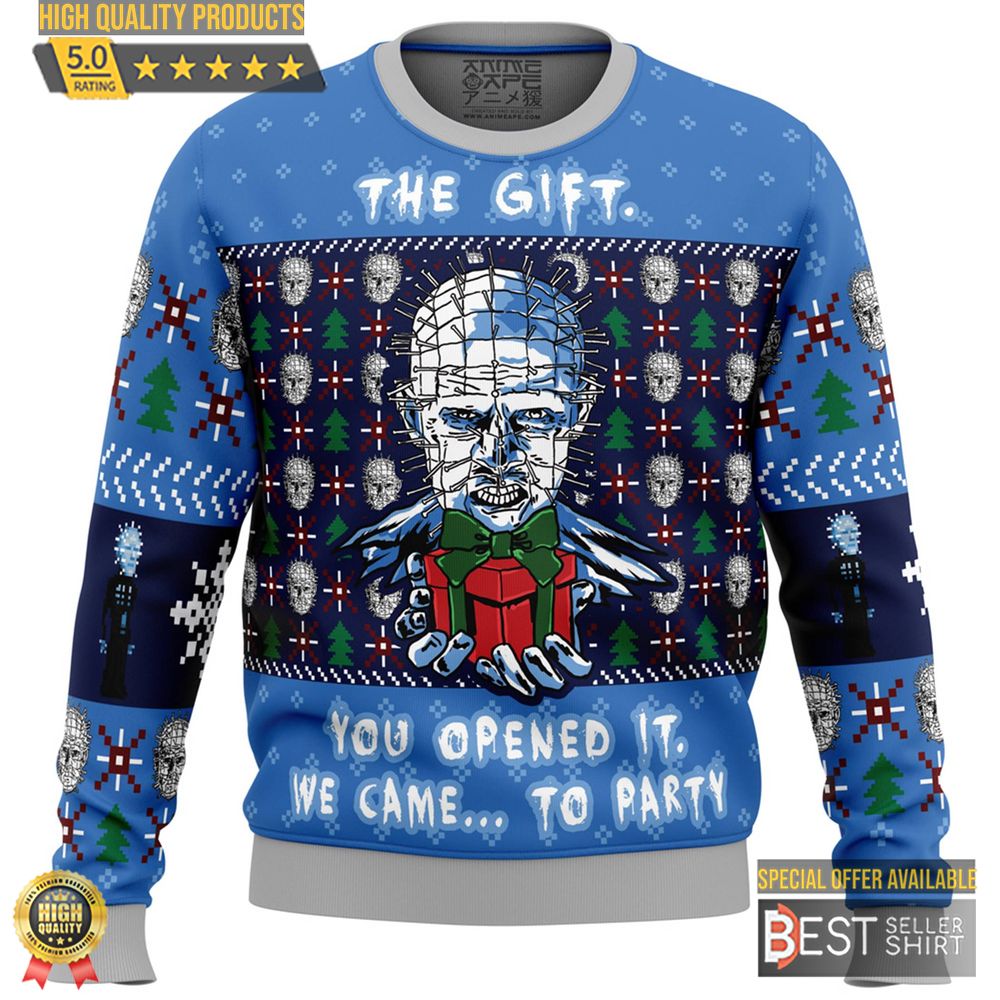 Hellraiser Christmas Ugly Sweater Pinhead Christmas Sweater Christmas Gifts 1