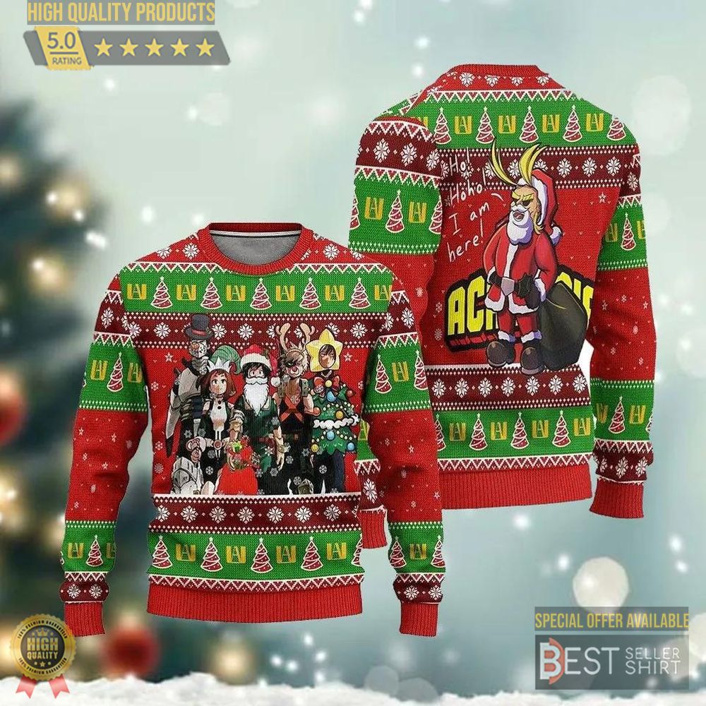 Hero Anime Anime Ugly Christmas Sweater Ugly Christmas Sweater For Men Women 1