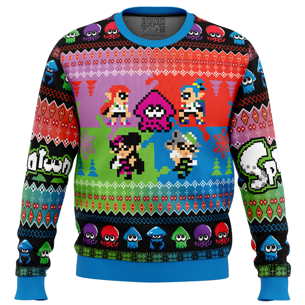 Heroes Splatoon 2 Ugly Christmas Sweater FRONT mockup