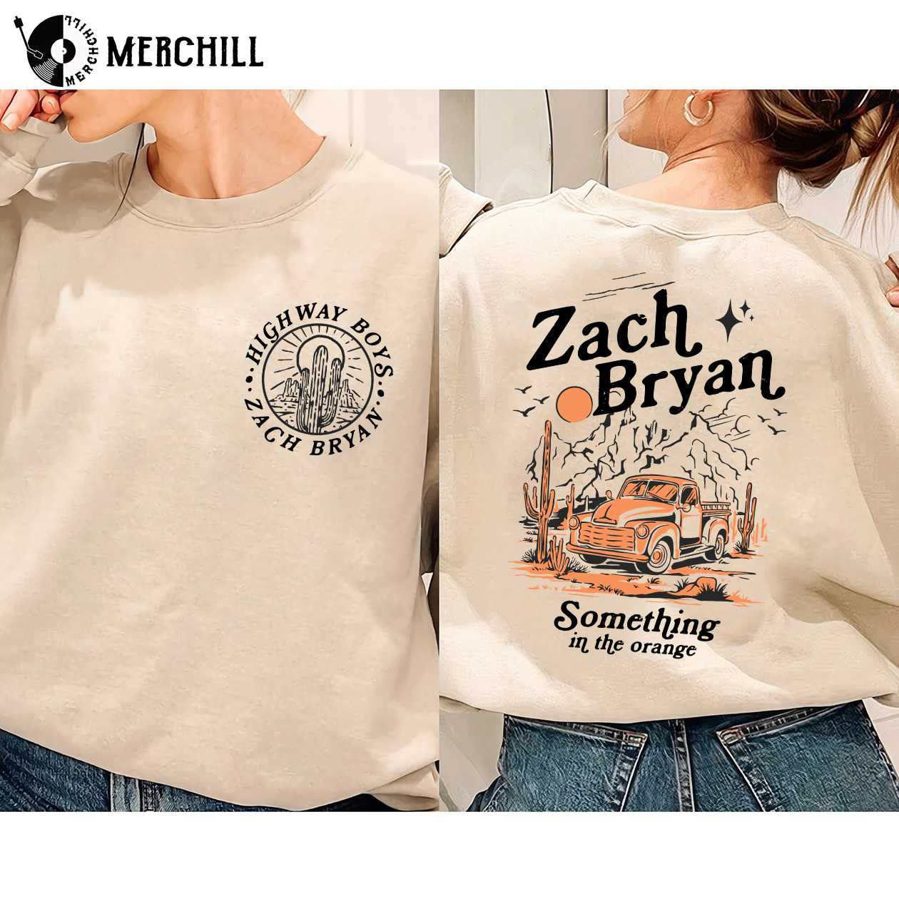 Highway Boys Something in The Orange Zach Bryan Sweatshirt 2 sides 2