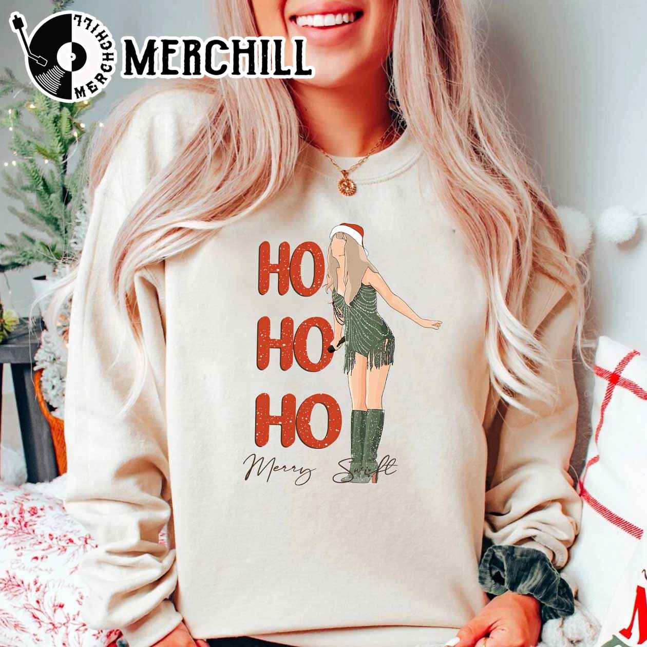 Ho Ho Ho Merry Swift Sweatshirt The Eras Tour Christmas TS Version