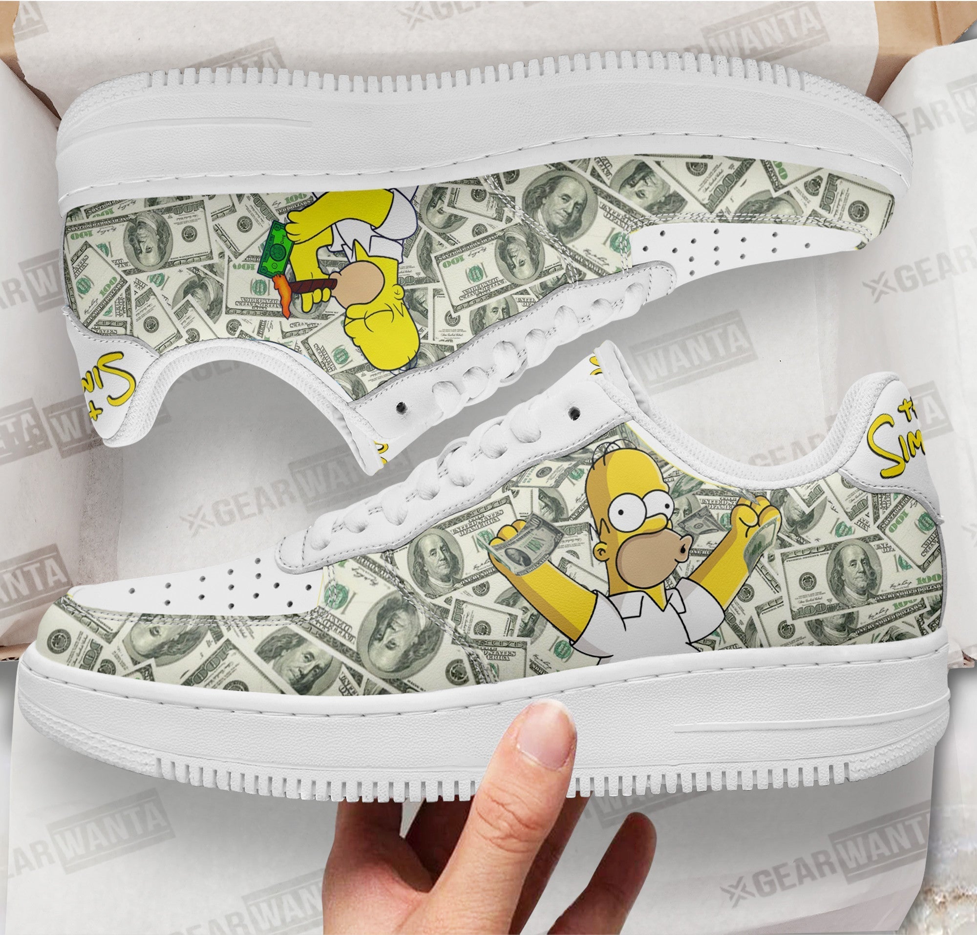 Homer Simpson Air Sneakers Custom Simpson Cartoon Shoes 1 GearWanta