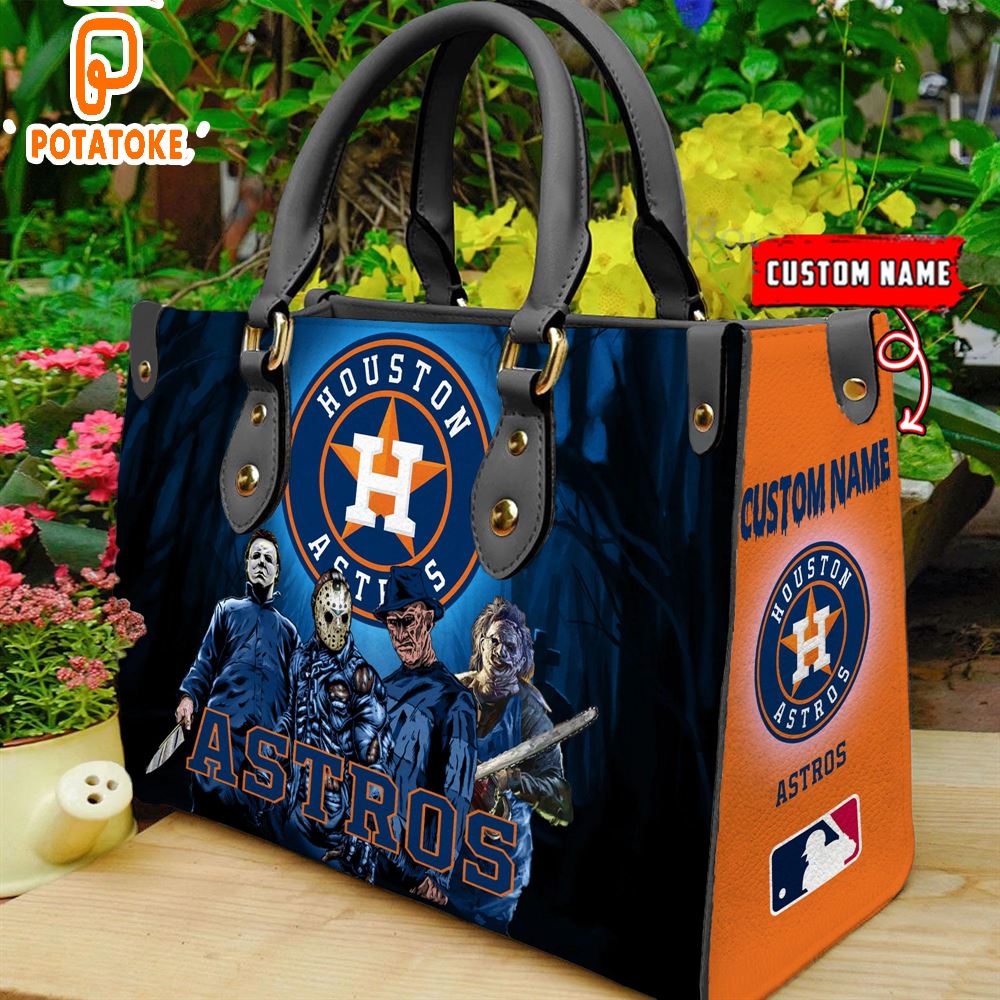 Houston Astros MLB Halloween Women Leather Hand Bag