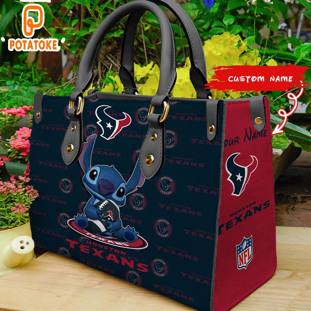 Houston Texans Stitch Women Leather Hand Bag