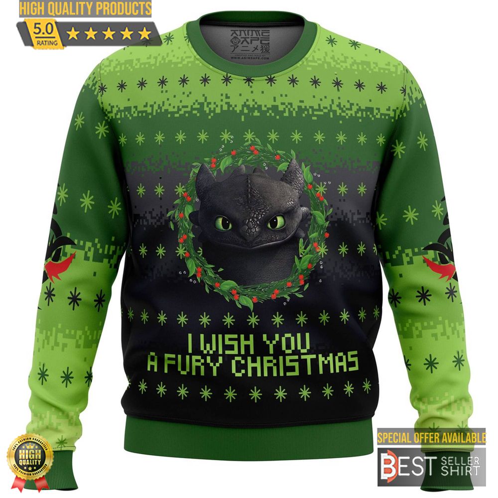 How To Train Your Dragon Ugly Christmas Sweatshirt Toothless The Night Fury Ugly Sweater Toothless Dragon Christmas 1