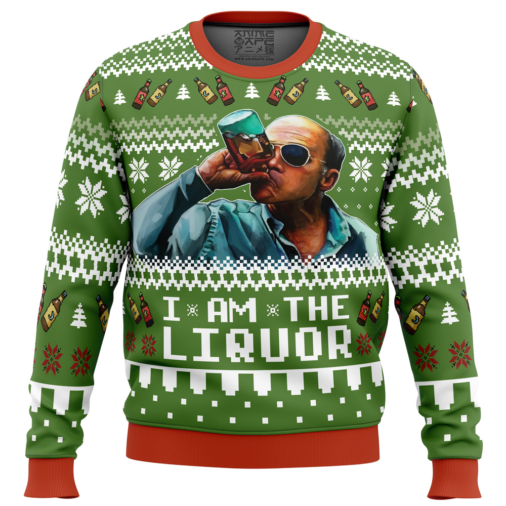 I Am The Liquor Trailer Park Boys Ugly Christmas Sweater FRONT mockup