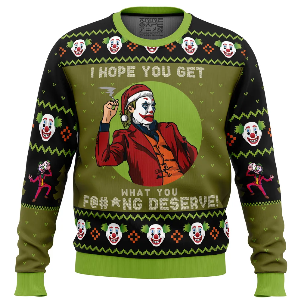 I Hope You Get What You Deserve Joker PC men sweatshirt FRONT mockup