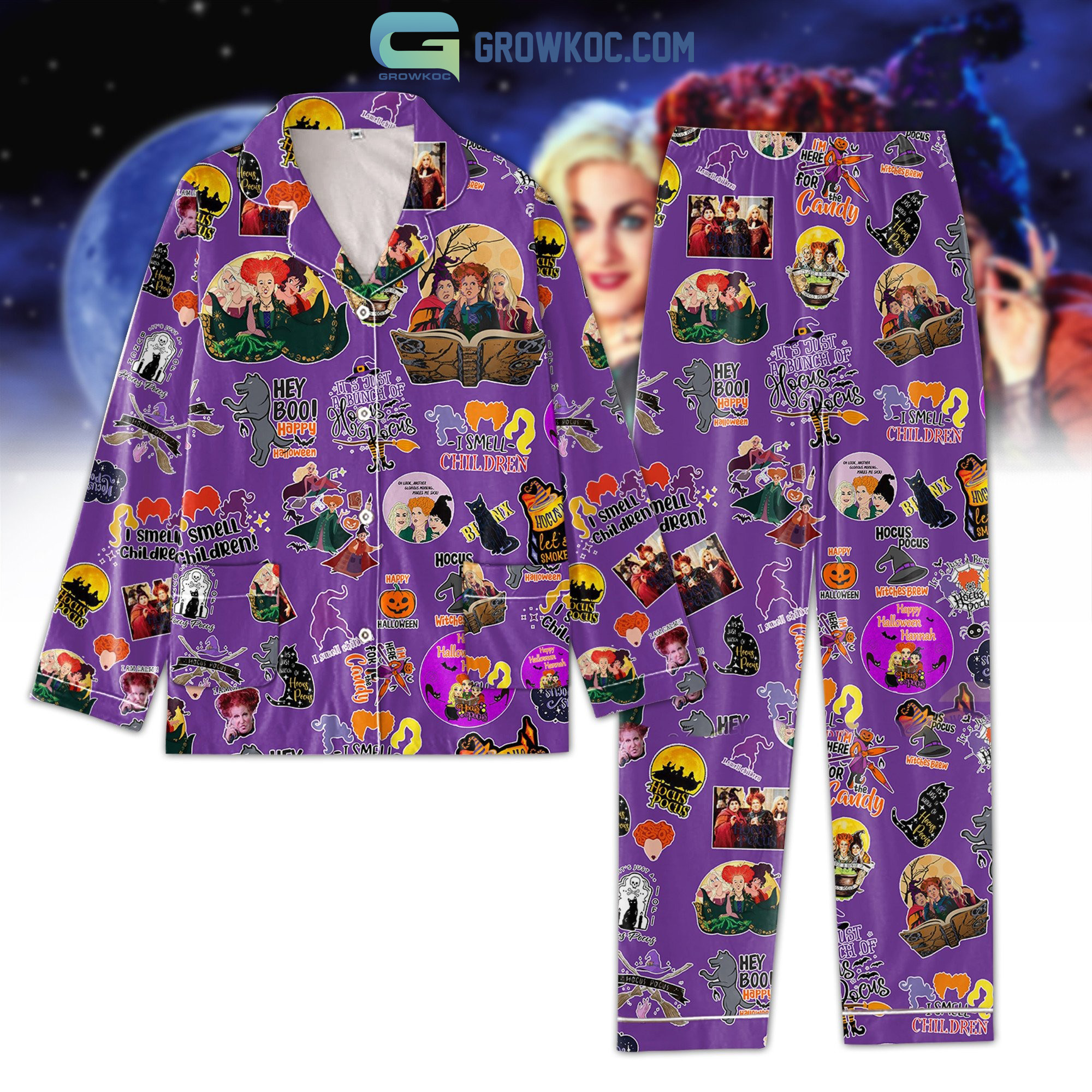 I Smell Children Its just A Bunch of Hocus Pocus Pajamas Set2B1 3YET3