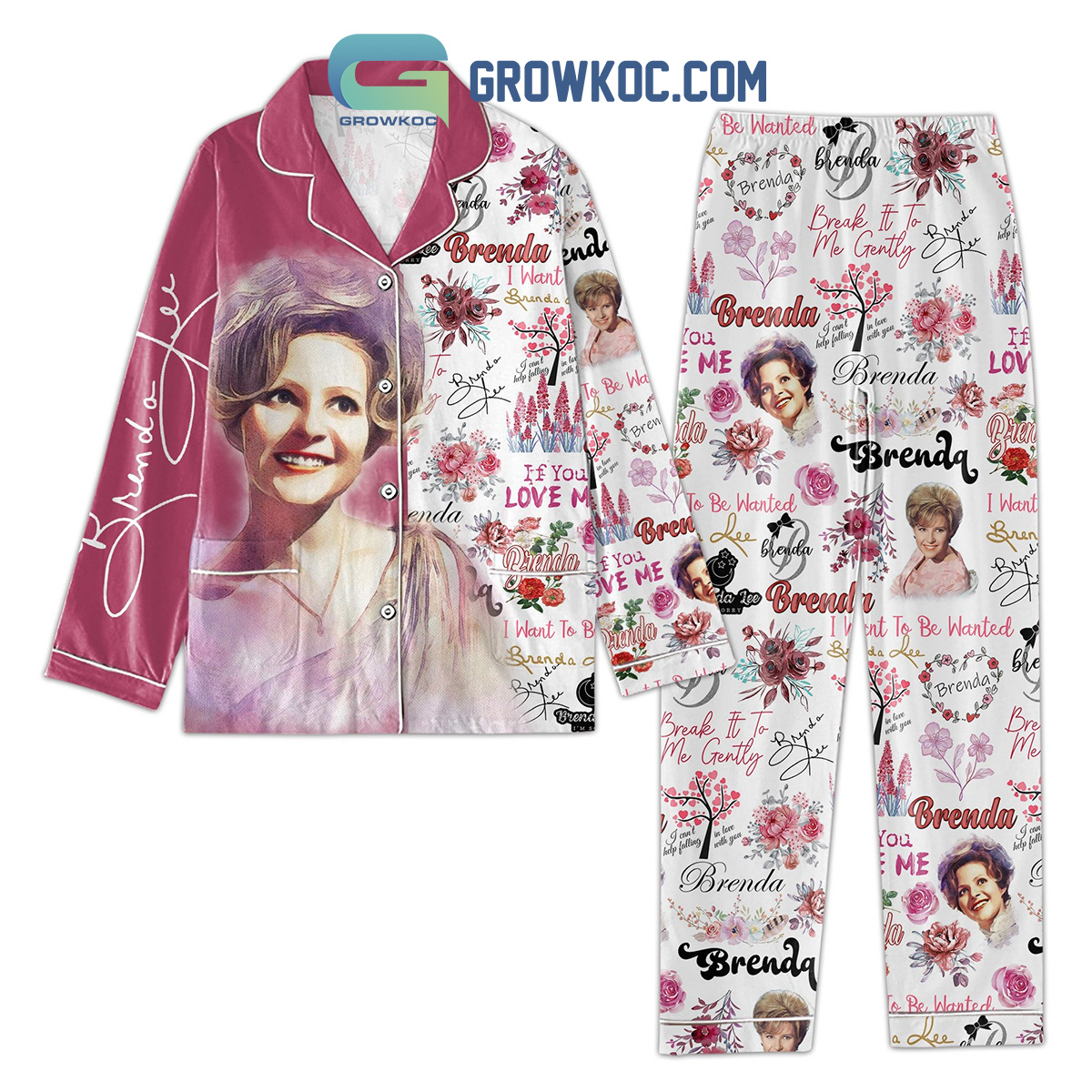 I Want To Be Wanted Brenda Lee I Cant Help Falling In Love With You Pajamas Set2B1 Vcyjr