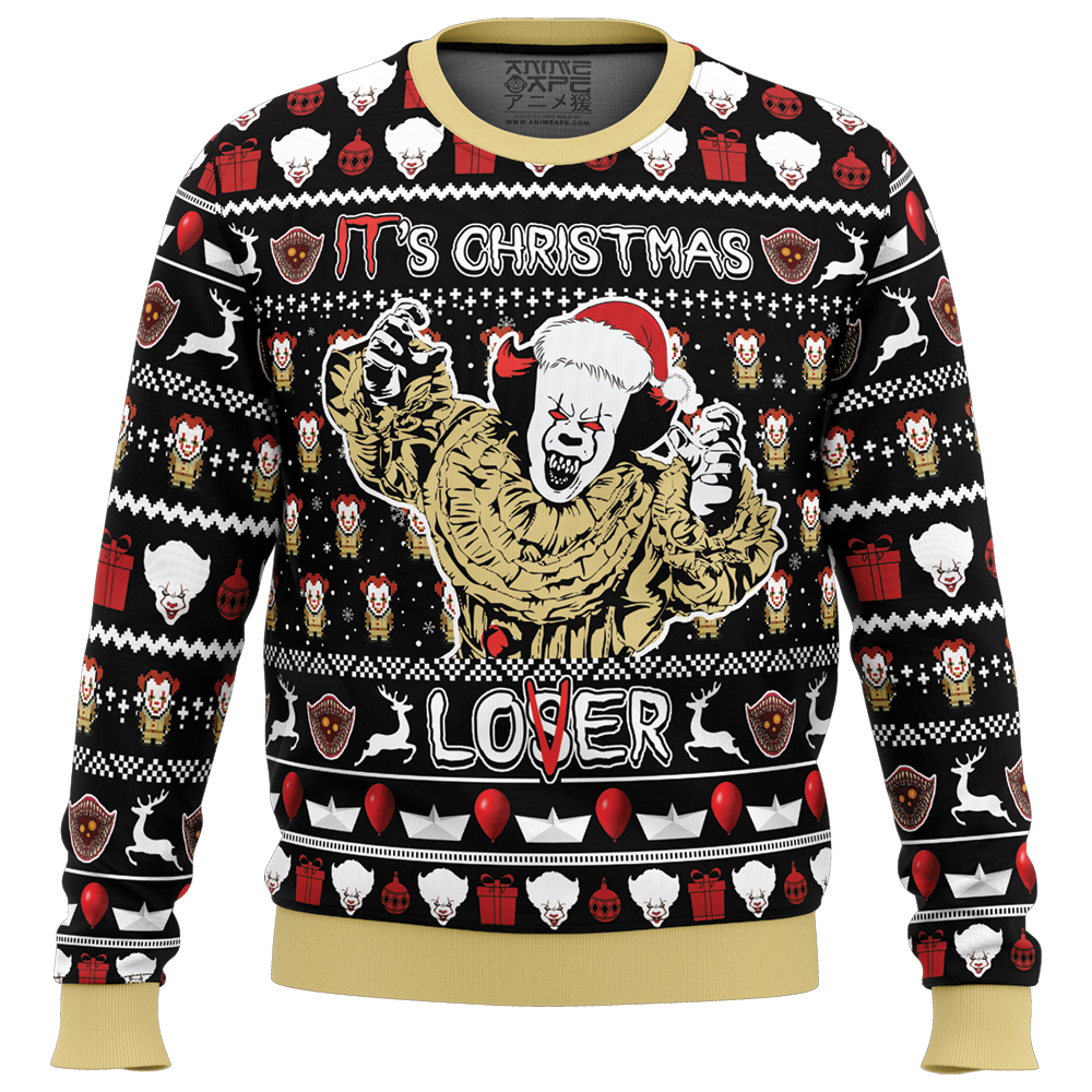 ITs Christmas Lover IT Ugly Christmas Sweater FRONT mockup