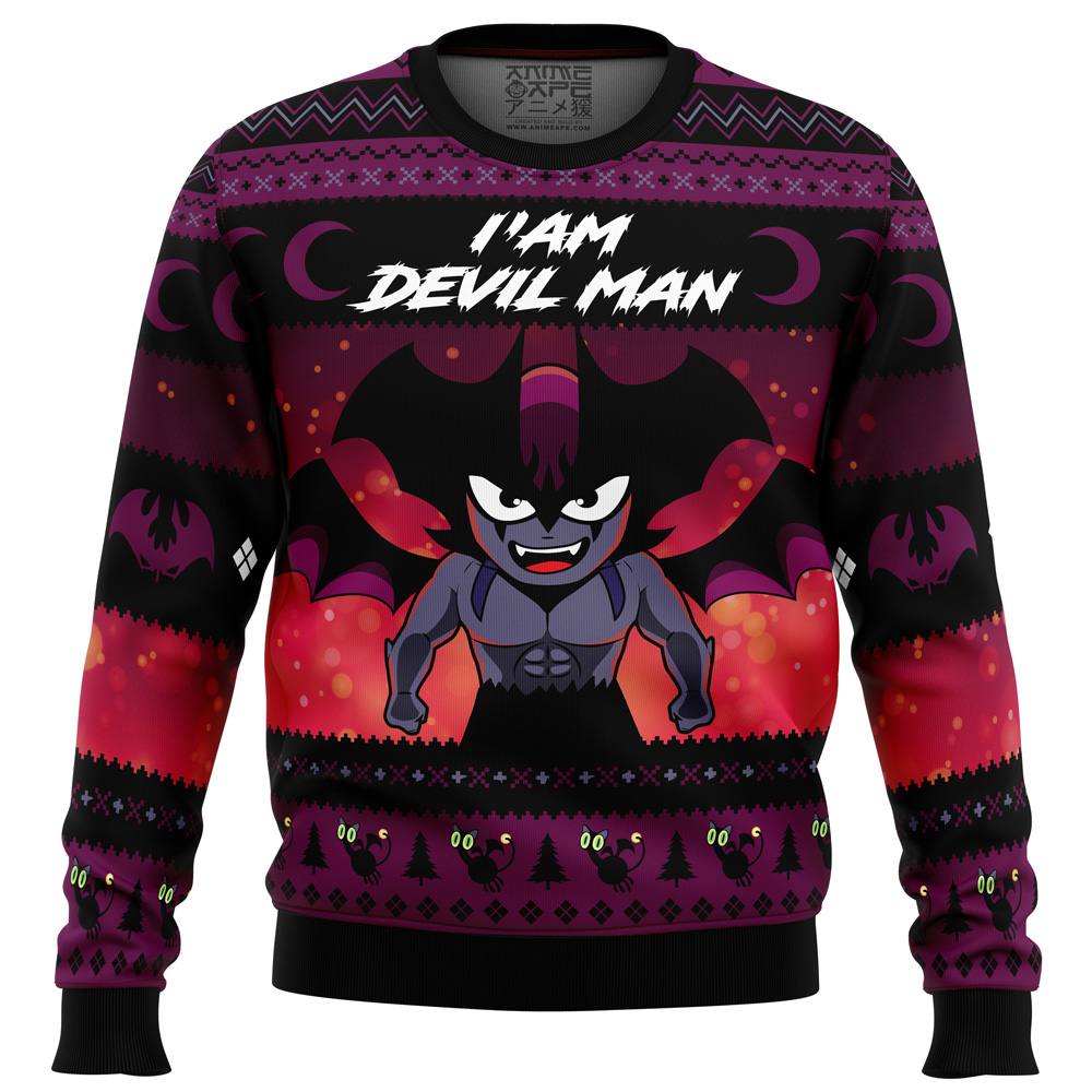 Iam Devilman Devilman Ugly Christmas Sweater FRONT mockup